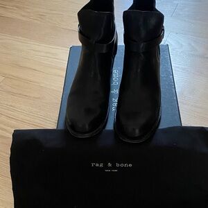 Rag & Bone Sleek Black Ankle Durham Boots